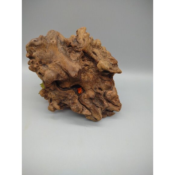 Vintage 11" Long MCM Large Orange Lucite Grape Cluster Burlwood Mid Century Mod - Picture 8 of 17